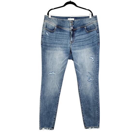 Lane Bryant Womens High Rise Jegging Plus Size 18 Stretch Denim Flex Magic Waist - Picture 1 of 12